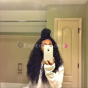 Curly Human Blend Lace Front Wig